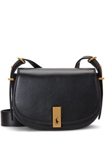 Polo Ralph Lauren mini sac à bandoulière en cuir - Noir