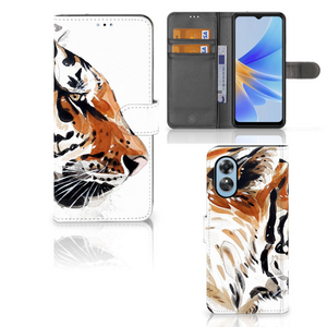 Hoesje OPPO A17 Watercolor Tiger