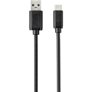 Renkforce USB-kabel USB 2.0 USB-C stekker, USB-A stekker 1.00 m Zwart Met anti-microbacterieel oppervlak RF-4699378