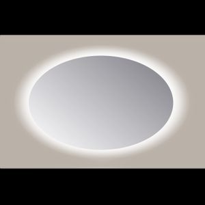 Spiegel Ovaal Sanicare Q-Mirrors 90x140 cm PP Geslepen LED Warm White Zonder Sensor