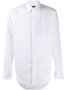 Giorgio Armani chemise à plastron plissé - Blanc