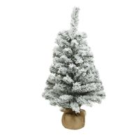 Kunstboom/kunst kerstboom met sneeuw 75 cm kerstversiering - thumbnail