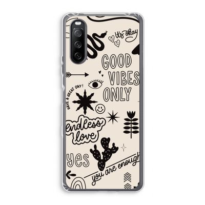 Good vibes: Sony Xperia 10 III Transparant Hoesje