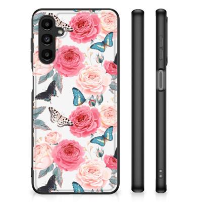Samsung Galaxy A14 5G Bloemen Hoesje Butterfly Roses