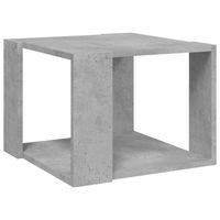 The Living Store Praktische woonkamertafel - 40 x 40 x 30 cm - bewerkt hout - betongrijs - thumbnail
