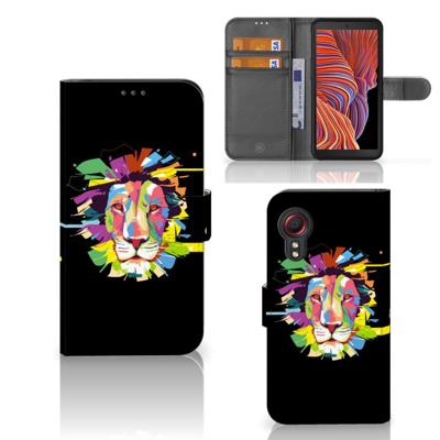 Samsung Galaxy Xcover 5 Leuk Hoesje Lion Color Samsung Galaxy Xcover 5 Leuk Hoesje Lion Color