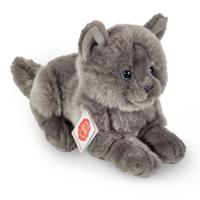 Knuffeldier Kartuizer kat/poes - zachte pluche stof - premium kwaliteit knuffels - grijs - 20 cm