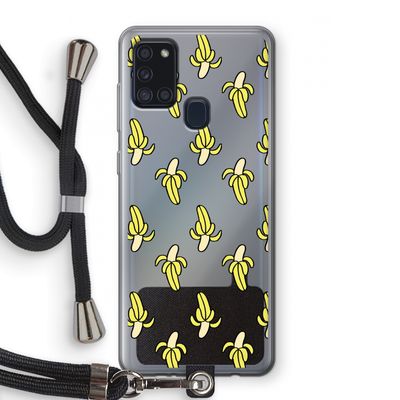 Bananas: Samsung Galaxy A21s Transparant Hoesje met koord