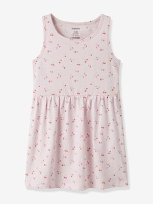 Mouwloze jersey jurk voor meisjes met print NAME IT lichtroze.