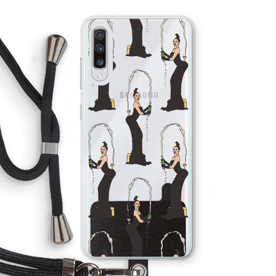 Pop Some Kim: Samsung Galaxy A70 Transparant Hoesje met koord