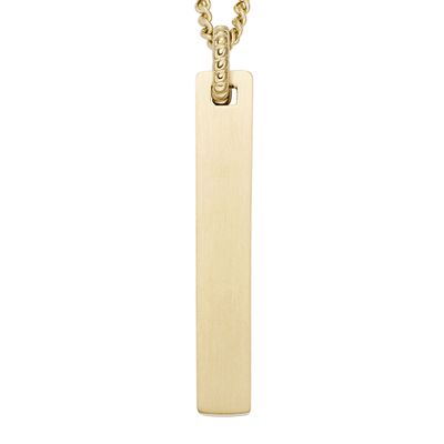 Fossil JF04464710 Ketting Drew staal goudkleurig 55-60 cm