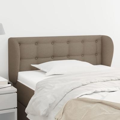 Hoofdbord met randen 103x23x78/88 cm stof taupe