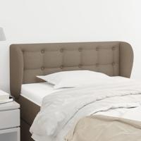 Hoofdbord met randen 103x23x78/88 cm stof taupe