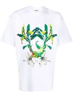 MSGM t-shirt à imprimé graphique - Blanc