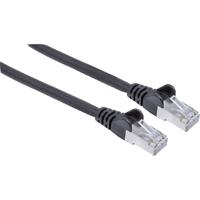 Intellinet 740562 RJ45 Netwerkkabel, patchkabel CAT 6A S/FTP 0.25 m Zwart Folie afscherming, Afscherming gevlochten, Afgeschermd, Halogeenvrij 1 stuk(s)