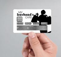 Pinpas stickers my husband's card