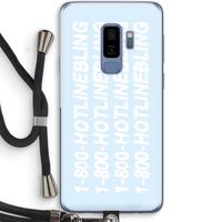 Hotline bling blue: Samsung Galaxy S9 Plus Transparant Hoesje met koord