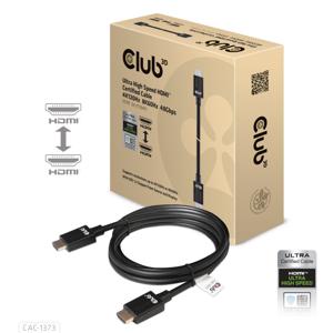 club3D CAC-1373 HDMI-kabel HDMI Aansluitkabel HDMI-A-stekker, HDMI-A-stekker 3.00 m Zwart Vlambestendig