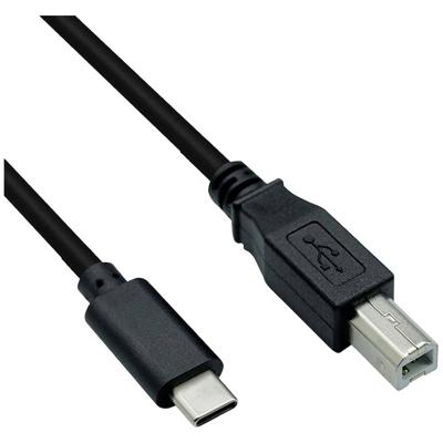 ROLINE USB2.0 Type C-kabel, C - B, M/M, zwart, 4,5 m