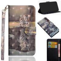 3D-schilderij patroon gekleurde tekening horizontale Flip TPU + PU lederen draagtas met houder & kaartsleuven & portemonnee voor Huawei Honor 20 Lite