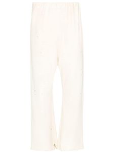 Maison Margiela pantalon de jogging à détail de découpe - Blanc