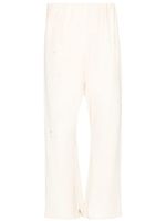 Maison Margiela pantalon de jogging à détail de découpe - Blanc