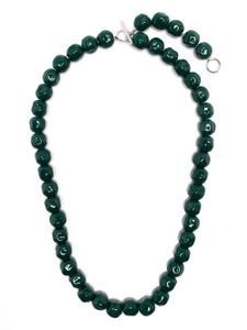 Jil Sander collier à perles émaillées - Vert