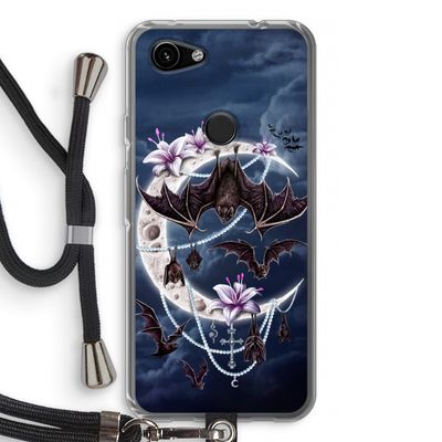 Vleermuizen Maan: Pixel 3a Transparant Hoesje met koord