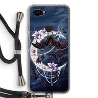 Vleermuizen Maan: Pixel 3a Transparant Hoesje met koord