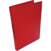 Alpha ringmap, voor ft A4, uit PP, 2 ringen van 16 mm, transparant rood