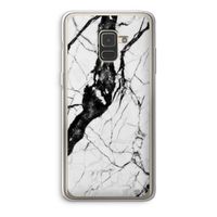 Witte marmer 2: Samsung Galaxy A8 (2018) Transparant Hoesje