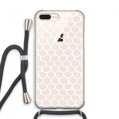 Dakpannetjes: iPhone 8 Plus Transparant Hoesje met koord