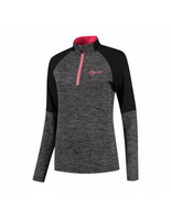 Rogelli Enjoy Hardloop top Lange Mouwen Dames 2XL Melange, Black, Pink - Lange mouwen Rogelli Enjoy Hardloop top Lange Mouwen Dames 2XL Melange, Black, Pink - Lange mouwen