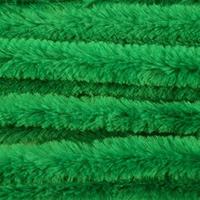 Chenille draad - 30x - groen - 14 mm x 50 cm - hobby/knutsel materialen