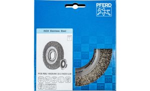 PFERD 43701210 Ronde borstel breed ongetordeerd RBU Ø 150 x 25 mm variabel boorgat Ø roestvrijstalen draad 0,30 voor slijpblok 1 1 stuk(s)