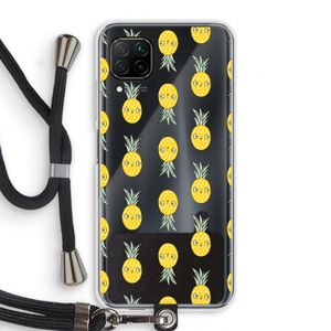 Ananas: Huawei P40 Lite Transparant Hoesje met koord