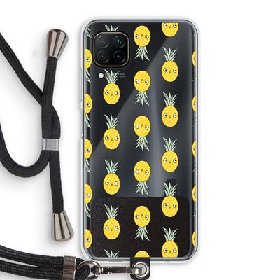 Ananas: Huawei P40 Lite Transparant Hoesje met koord