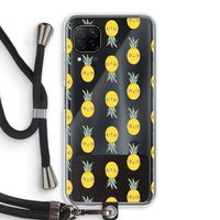 Ananas: Huawei P40 Lite Transparant Hoesje met koord