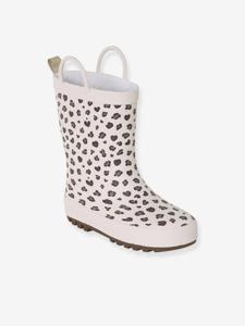 Rubberen regenlaarzen met print voor kinderen beige, bedrukt