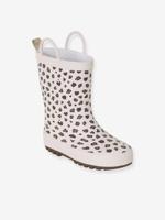Rubberen regenlaarzen met print voor kinderen beige, bedrukt