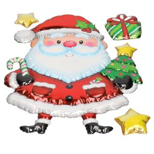 Kerst decoratie 3D raamstickers/raamdecoratie kerstman 28 x 41 cm