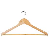 Kledinghangers - 8x - hout - 45 x 23 cm - kleerhangers