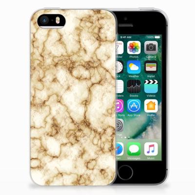 Apple iPhone SE | 5S | TPU | Siliconen hoesje | Marmer Goud