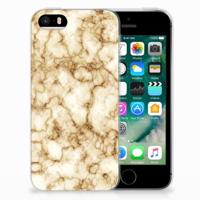 Apple iPhone SE | 5S | TPU | Siliconen hoesje | Marmer Goud