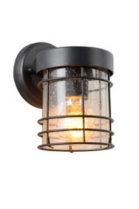 Lucide KEPPEL - Wandlamp Binnen/Buiten - 1xE27 - IP23 - Zwart