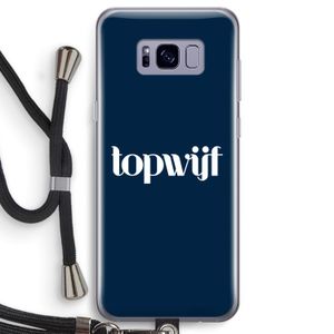 Topwijf Navy: Samsung Galaxy S8 Transparant Hoesje met koord