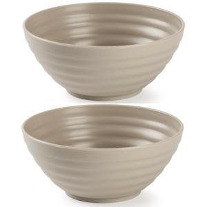 Plasticforte Schaaltjes - 8x - taupe - kunststof - 14 x 6.5 cm - kom