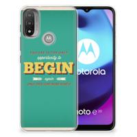 Motorola Moto E20 | E40 | Siliconen hoesje | met naam Quote Begin