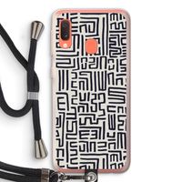 Moroccan Print: Samsung Galaxy A20e Transparant Hoesje met koord