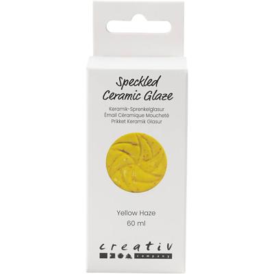 Creativ Company Gespikkeld keramiekglazuur, 999-1060 °c, dekkend, yellow haze, 60 ml/ 1 fles